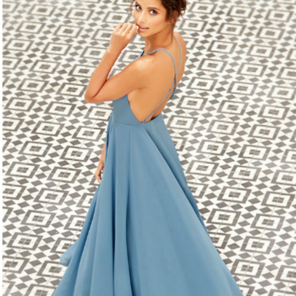 MYTHICAL KIND OF LOVE SLATE BLUE MAXI DRESS